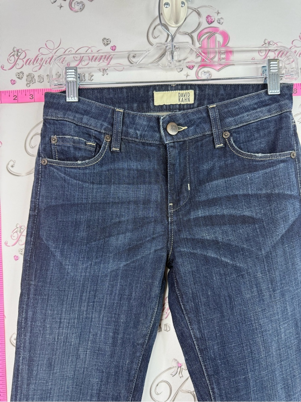 DAVID KAHN jeans Women's Dark Wash Boot Cut Jeans - Classic Mid-Rise - Picture 4 of 12